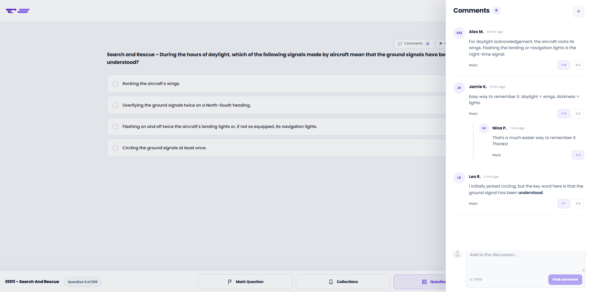 ATPL Tests ATPL question comments and discussion panel